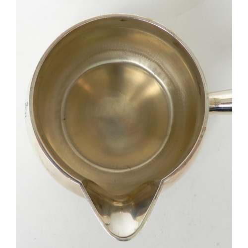 257 - A SILVER BRANDY PAN