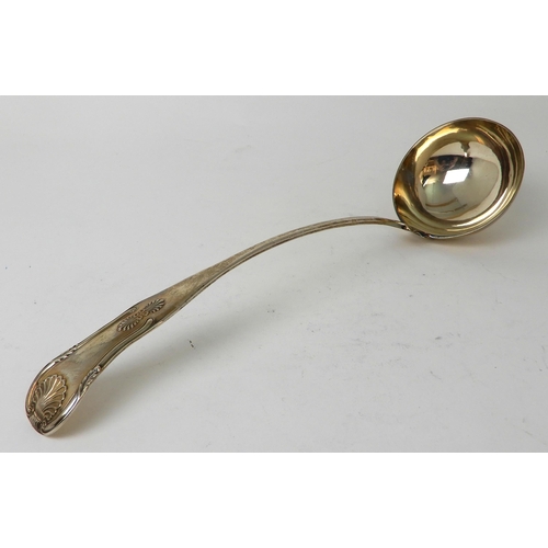 258 - A SILVER SOUP LADLE