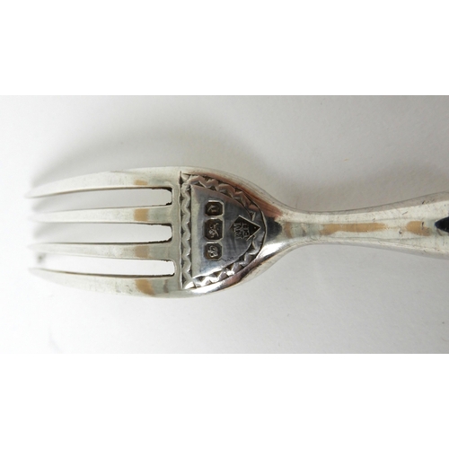 260 - A TWENTY FOUR PIECE SILVER AND BONE HANDLED FISH CUTLERY SET