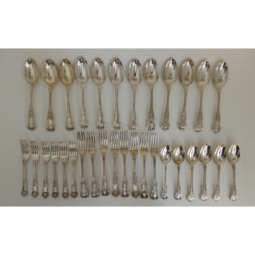 261 - A COMPOSITE PART SUITE OF SILVER CUTLERY