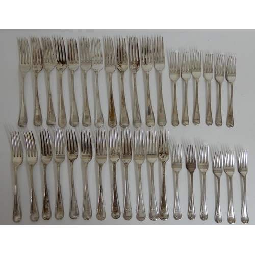 262 - A MATCHED SET OF SILVER CUTLERY