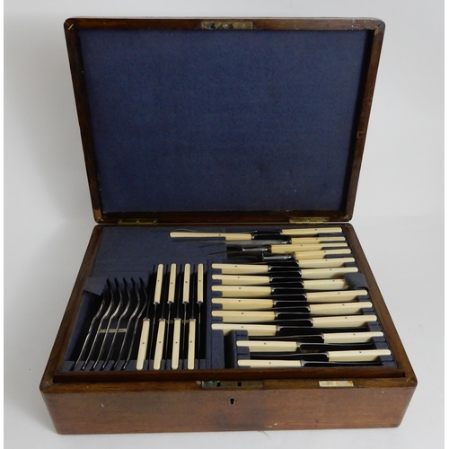 263 - A SEVENTY NINE PIECE SILVER PLATED CUTLERY SET