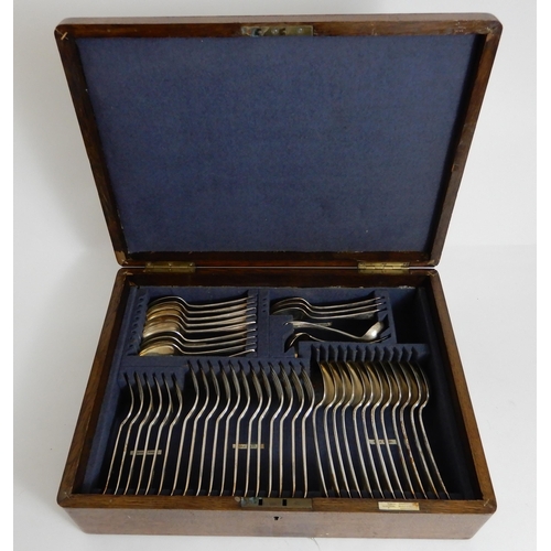 263 - A SEVENTY NINE PIECE SILVER PLATED CUTLERY SET