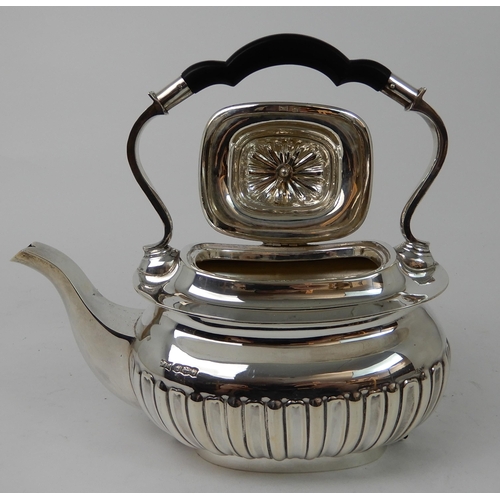 265 - A SILVER SPIRIT KETTLE