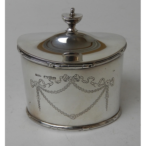 270 - A SILVER TEA CADDY