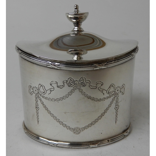 270 - A SILVER TEA CADDY