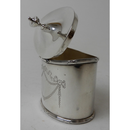 270 - A SILVER TEA CADDY