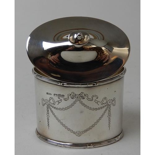 270 - A SILVER TEA CADDY