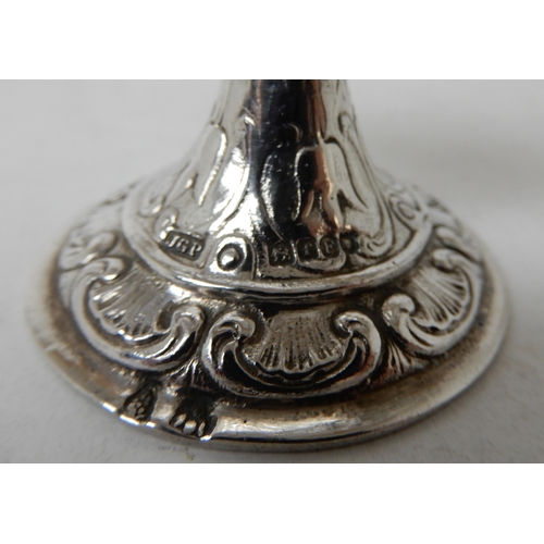 271 - A PAIR OF SILVER MENU HOLDERS