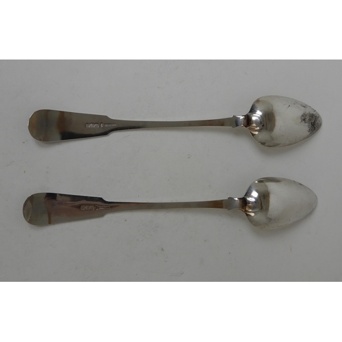 273 - A PAIR OF SILVER BASTING SPOONS