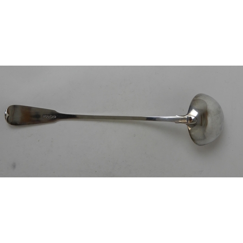 276 - A SILVER SOUP LADLE