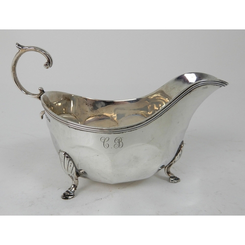 285 - A SILVER SAUCEBOAT