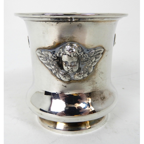 287 - A SILVER CHRISTENING MUG