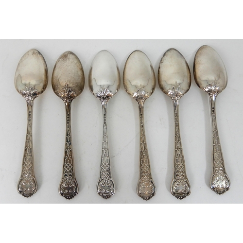 288 - A SET OF SIX SILVER TABLESPOONS