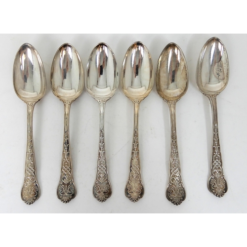 288 - A SET OF SIX SILVER TABLESPOONS