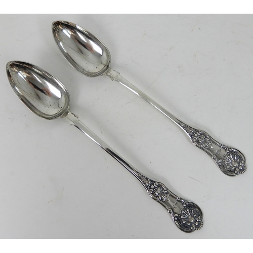 290 - A PAIR OF SILVER BASTING SPOONS