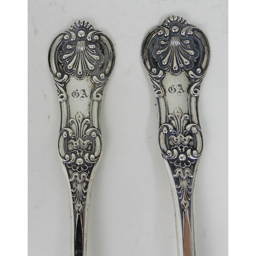 290 - A PAIR OF SILVER BASTING SPOONS