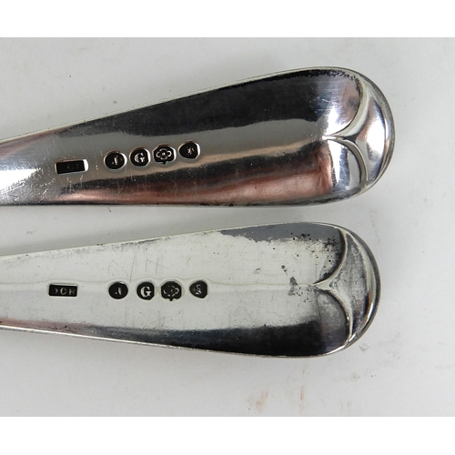 291 - A PAIR OF SILVER BASTING SPOONS