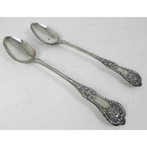 292 - A PAIR OF SILVER BASTING SPOONS