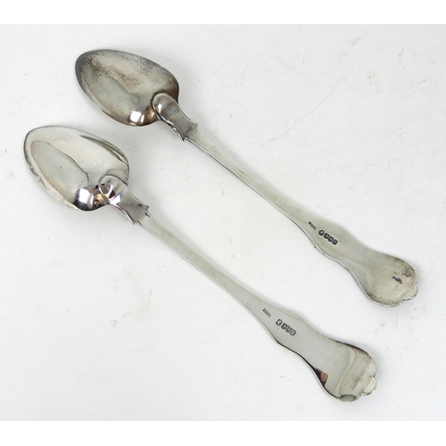 292 - A PAIR OF SILVER BASTING SPOONS