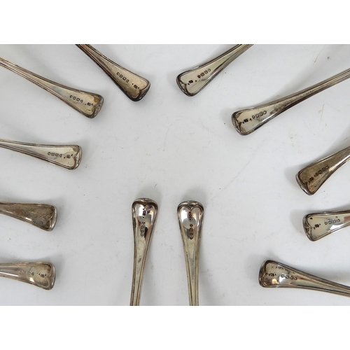 293 - A SET OF TWELVE SILVER SAUCE LADLES