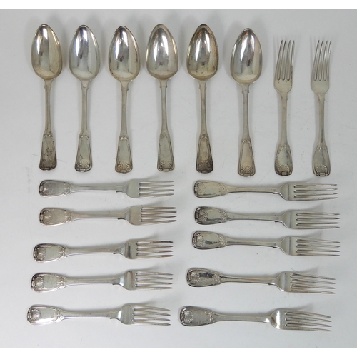 295 - A COLLECTION OF SILVER CUTLERY