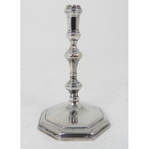 304 - A GEORGE II SILVER TAPER STICK