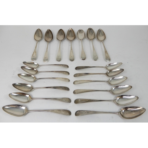 306 - FIVE SILVER TABLESPOONS