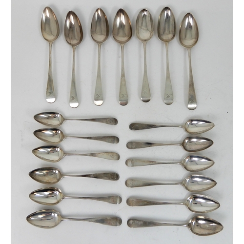 306 - FIVE SILVER TABLESPOONS