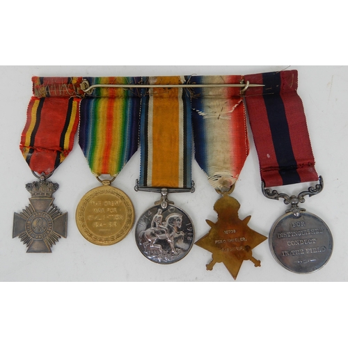 321 - A GEORGE V DISTINGUISHED CONDUCT MEDAL GROUP OF FIVE