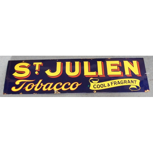 369 - AN ENAMEL ST. JULIEN TOBACCO ADVERTISING SIGN