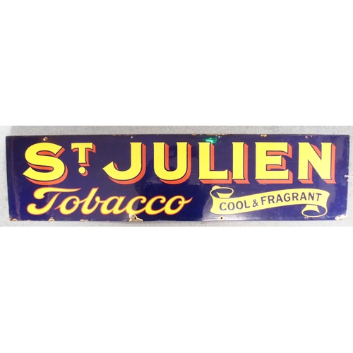 369 - AN ENAMEL ST. JULIEN TOBACCO ADVERTISING SIGN