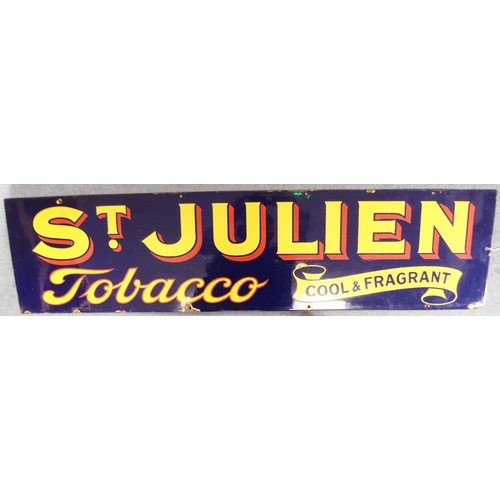 369 - AN ENAMEL ST. JULIEN TOBACCO ADVERTISING SIGN