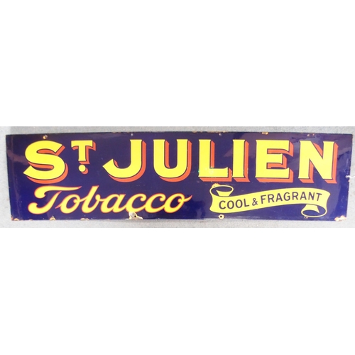 369 - AN ENAMEL ST. JULIEN TOBACCO ADVERTISING SIGN