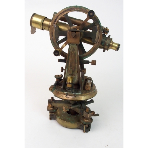 374 - A VINTAGE BRASS STANLEY THEODOLITE