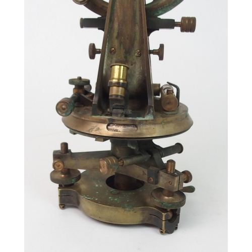 374 - A VINTAGE BRASS STANLEY THEODOLITE