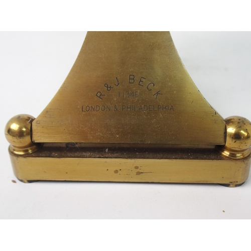 380 - A VICTORIAN BRASS MICROSCOPE BY R. J. BECK