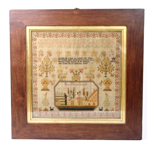 384 - A 19TH CENTURY SAMPLER BY ELIZA WILSON