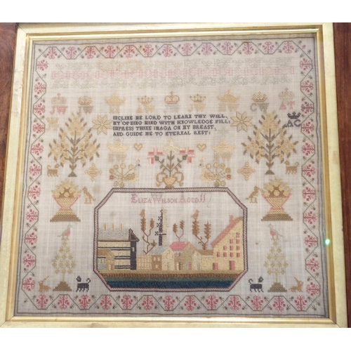 384 - A 19TH CENTURY SAMPLER BY ELIZA WILSON