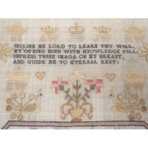 384 - A 19TH CENTURY SAMPLER BY ELIZA WILSON