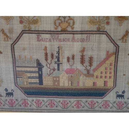 384 - A 19TH CENTURY SAMPLER BY ELIZA WILSON