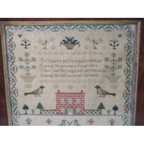 385 - A 19TH CENTURY SAMPLER BY HARRIET ELIZABETH CONEY