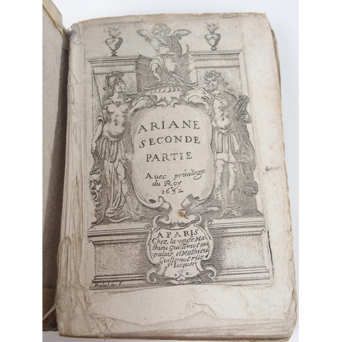 389 - A 17TH CENTURY FRENCH ANTIQUARIAN BOOK  ARIANE SECONDE PARTIE