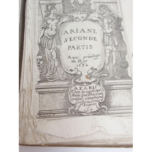 389 - A 17TH CENTURY FRENCH ANTIQUARIAN BOOK  ARIANE SECONDE PARTIE