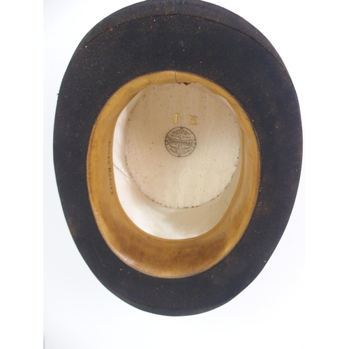 390 - A BLACK TRICORN HAT