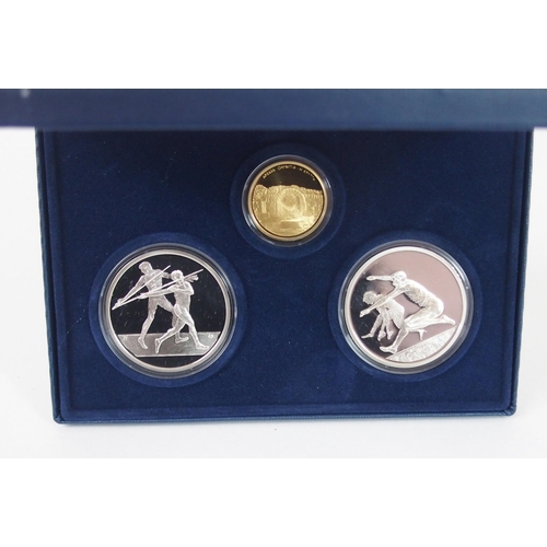 411 - A CASED 2004 ATHENS OLYMPIC - SERIES B COINS