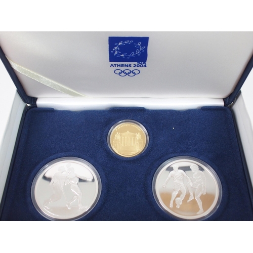 412 - A CASED 2004 ATHENS OLYMPIC - SERIES F COINS