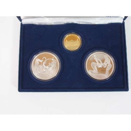 413 - A CASED 2004 ATHENS OLYMPIC - SERIES D COINS