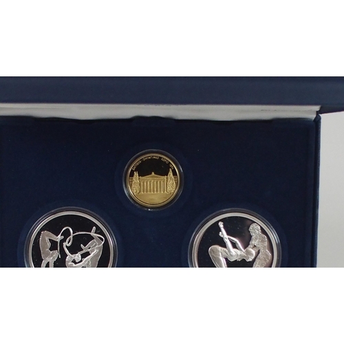 413 - A CASED 2004 ATHENS OLYMPIC - SERIES D COINS