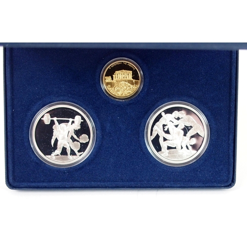 414 - A CASED 2004 ATHENS OLYMPIC - SERIES E COINS